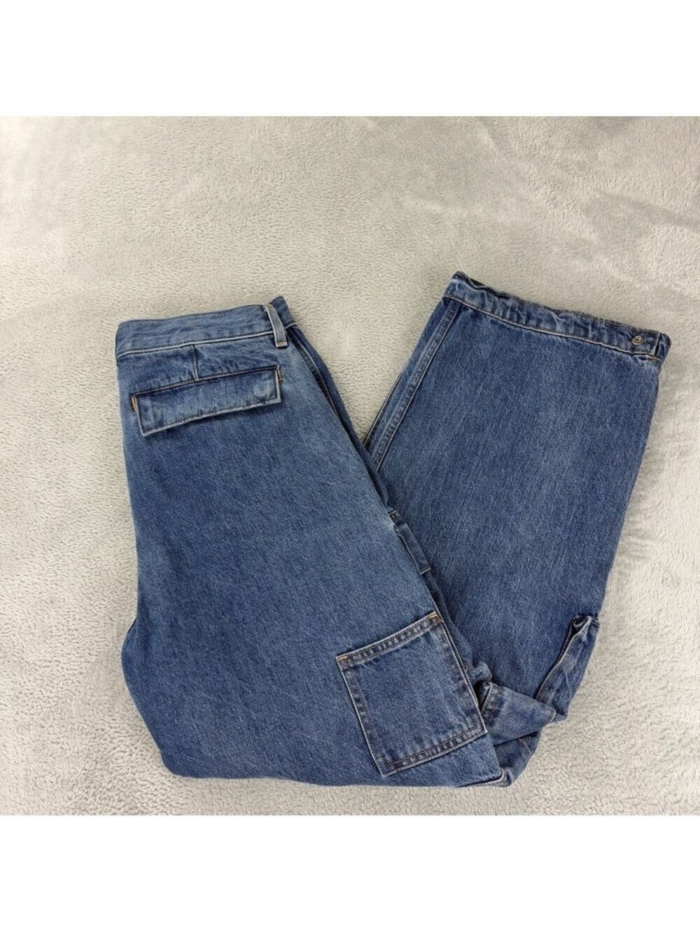 Denim Forum Women's The 90s Millie Hi Rise Cargo Jeans 30x28